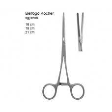 Bélfogó Kocher 18cm egyenes